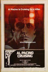 v350 CRUISING one-sheet movie poster '80 gay Al Pacino, Paul Sorvino
