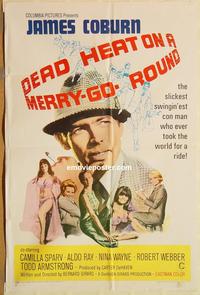 v362 DEAD HEAT ON A MERRY-GO-ROUND one-sheet movie poster '66 Coburn