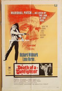 v368 DEATH OF A GUNFIGHTER one-sheet movie poster '69 Richard Widmark