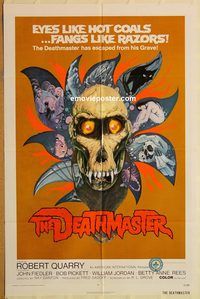 v369 DEATHMASTER one-sheet movie poster '72 AIP, wild horror image!