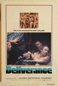v372 DELIVERANCE one-sheet movie poster '72 Jon Voight, Burt Reynolds