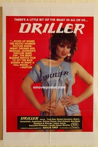 v393 DRILLER one-sheet movie poster '84 Taija Rae, sexploitation