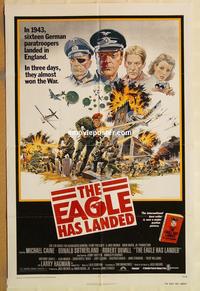 v397 EAGLE HAS LANDED one-sheet movie poster '77 Michael Caine, Sutherland