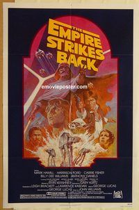 v408 EMPIRE STRIKES BACK 1sh movie poster R82 George Lucas classic!