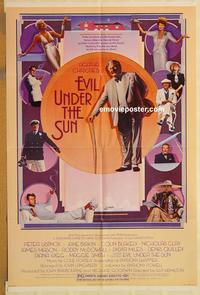 v419 EVIL UNDER THE SUN one-sheet movie poster '82 Agatha Christie