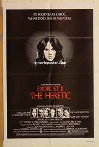 v423 EXORCIST 2: THE HERETIC one-sheet movie poster '77 Linda Blair