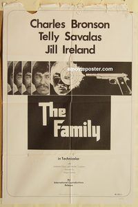v429 FAMILY one-sheet movie poster '72 Charles Bronson, Telly Savalas