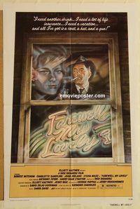 v433 FAREWELL MY LOVELY one-sheet movie poster '75 Robert Mitchum