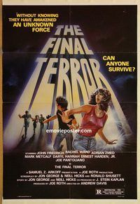 v446 FINAL TERROR one-sheet movie poster '83 Adrian Zmed, John Friedrich