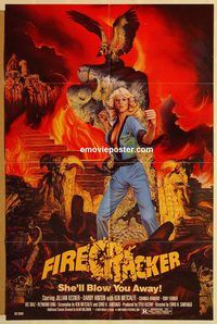v449 FIRECRACKER one-sheet movie poster '81 bad girl kung-fu, Kesner
