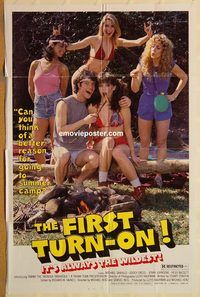 v452 FIRST TURN-ON one-sheet movie poster '83 Troma, sex on the beach!