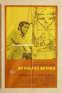 v458 FIVE EASY PIECES Spanish/US one-sheet movie poster '70 Jack Nicholson