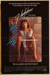 v463 FLASHDANCE one-sheet movie poster '83 dancing Jennifer Beals!