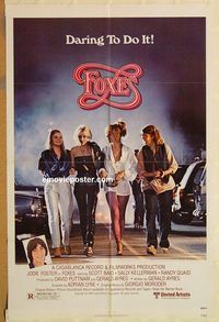 v481 FOXES one-sheet movie poster '80 Jodie Foster, Baio, Cherie Currie