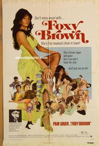 v483 FOXY BROWN one-sheet movie poster '74 Pam Grier, blaxploitation!