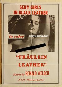 v487 FRAULEIN LEATHER one-sheet movie poster '70 sexy girls in leather!