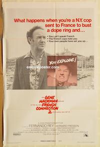 v489 FRENCH CONNECTION 2 style C one-sheet movie poster '75 Gene Hackman