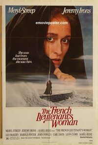 v490 FRENCH LIEUTENANT'S WOMAN one-sheet movie poster '81 Meryl Streep