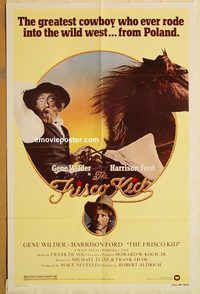 v491 FRISCO KID one-sheet movie poster '79 Gene Wilder, Harrison Ford