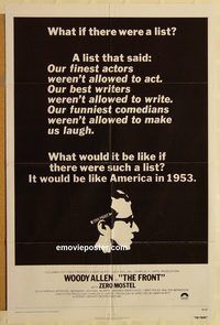 v495 FRONT one-sheet movie poster '76 Woody Allen, Martin Ritt, Mostel