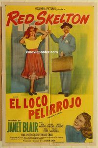 v498 FULLER BRUSH MAN Spanish/US one-sheet movie poster '48 Red Skelton