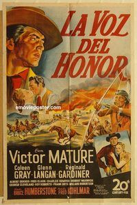 v503 FURY AT FURNACE CREEK Spanish/US one-sheet movie poster '48 Victor Mature