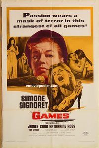 v507 GAMES one-sheet movie poster '67 Simone Signoret, James Caan