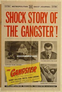 v510 GANGSTER one-sheet movie poster '47 Sheldon Leonard, Barry Sullivan