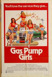 v513 GAS PUMP GIRLS one-sheet movie poster '78 love the service!