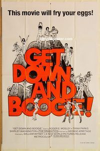 v516 GET DOWN & BOOGIE one-sheet movie poster '76 Darktown Strutters!