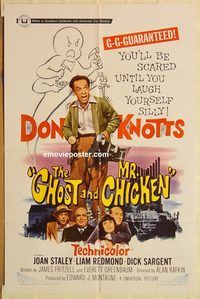 v521 GHOST & MR CHICKEN one-sheet movie poster '65 Don Knotts horror!