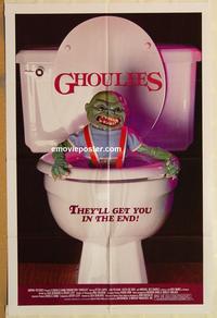 v522 GHOULIES one-sheet movie poster '85 wacky horror image!