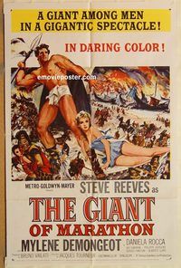 v525 GIANT OF MARATHON one-sheet movie poster '60 Steve Reeves, Greece!