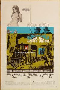 v546 GOOD GUYS & THE BAD GUYS one-sheet movie poster '69 Robert Mitchum