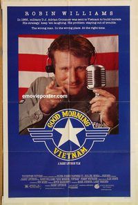 v548 GOOD MORNING VIETNAM one-sheet movie poster '87 Robin Williams