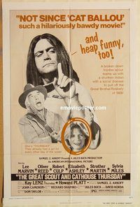 v562 GREAT SCOUT & CATHOUSE THURSDAY style B one-sheet movie poster '76 Reed