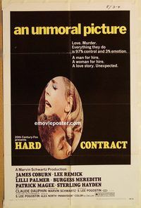 v583 HARD CONTRACT one-sheet movie poster '69 James Coburn, Lee Remick