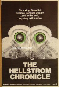 v607 HELLSTROM CHRONICLE one-sheet movie poster '71 insects & bugs!