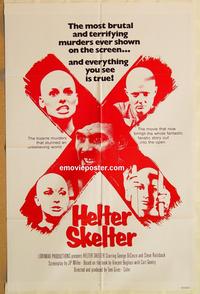 v608 HELTER SKELTER one-sheet movie poster '76 Manson!