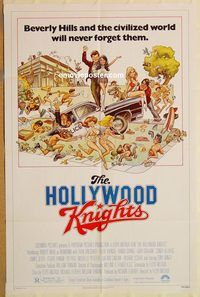v615 HOLLYWOOD KNIGHTS one-sheet movie poster '80 Robert Wuhl, Drescher