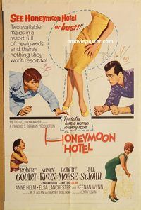 v620 HONEYMOON HOTEL one-sheet movie poster '64 Robert Goulet, Kwan