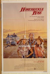 v621 HONEYSUCKLE ROSE one-sheet movie poster '80 Willie Nelson, Cannon