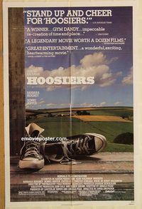 v623 HOOSIERS one-sheet movie poster '86 Gene Hackman, Barbara Hershey