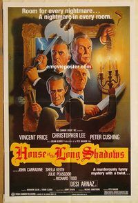 v637 HOUSE OF THE LONG SHADOWS one-sheet movie poster '83 Price, Cushing