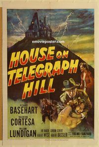 v641 HOUSE ON TELEGRAPH HILL one-sheet movie poster '51 Richard Basehart