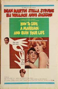 v645 HOW TO SAVE A MARRIAGE one-sheet movie poster '68 Dean Martin, Stevens