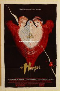 v648 HUNGER one-sheet movie poster '83 Catherine Deneuve, David Bowie