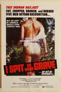 v655 I SPIT ON YOUR GRAVE one-sheet movie poster '78 revenge!