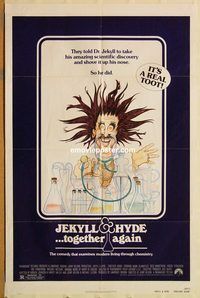 v680 JEKYLL & HYDE TOGETHER AGAIN one-sheet movie poster '82 drugs!