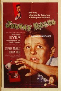 v686 JOHNNY ROCCO one-sheet movie poster '58 Richard Eyer, drug smuggling!
